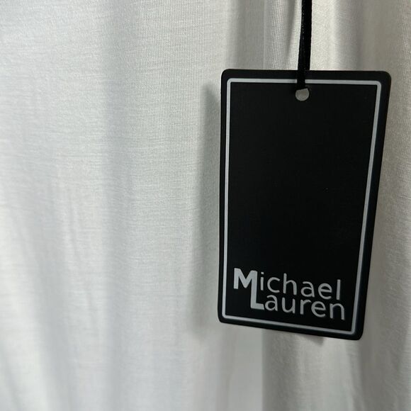 NWT Michael Lauren Oz Sleeveless Tank Long Dress w/ Drawstring in White Medium - Picture 9 of 10